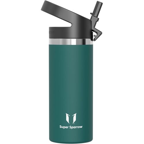 Kalanka-Gourde Isotherme - 500ml / 750ml / 1l - Paille Bouche Large Bouteille - Sans Bpa - Swivelsip Gourdes Inox - Pour Sport, Voyages, L'école