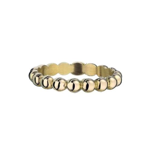Bague Femme An Jewels Ar.R1ns07y En Acier Inoxydable Doré - Design Anneau De Billes Polies
