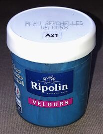 Testeur de peinture velours pour mur, boiserie, radiateur coloris bleu Seychelles