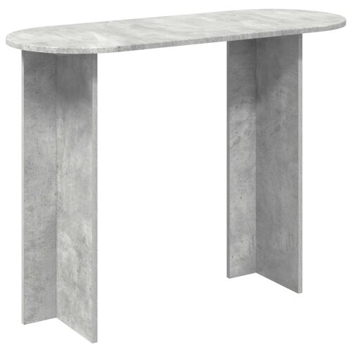 vidaXL Table console Gris béton 100 x 39,5 x 75 cm Bois d'ingénierie