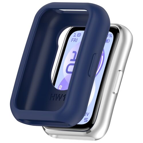 Coque de protection en silicone compatible avec Huawei Band 11 ¿ Antichoc, Confortable, Résistante aux rayures, Bleu