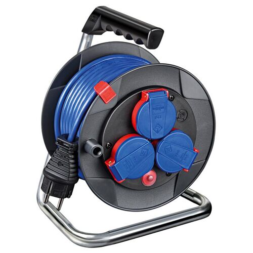 Brennenstuhl 15m AT-N05V3V3-F 3G1,5 multiprise 3 sorties CA Noir, Bleu et Rouge