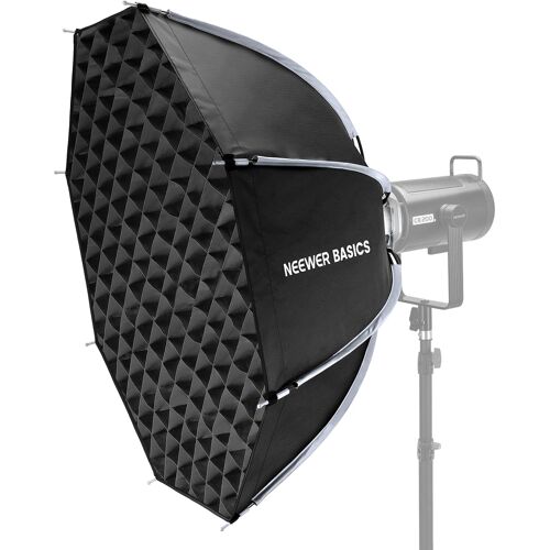 NEEWER BASICS Softbox Parabolique 35,4'' à Monture Bowens,avec Diffuseurs,Grille et Sac,Compatible avec Aputure 150c,Compatible avec Godox SL60w NEEWER FS300C FS230C FS150B HB80C CB200C Q6 Q300, NS64P