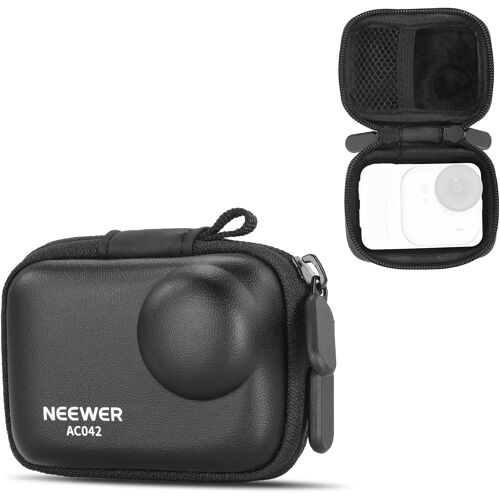 NEEWER Étui de Rangement Compatible avec Insta360 GO Ultra, Sac de Transport Rigide en PU, Portable et Protecteur, avec Poche en Filet et Mousqueton, Case et Accessoires pour Caméra d'Action, AC042