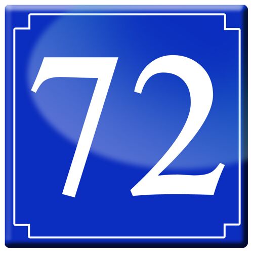Numéroderue72 - Classique 10x10cm - Sticker/Autocollant