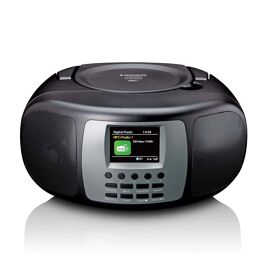 Lenco SCD-860BK - Radio portable DAB+/FM avec Bluetooth, lecteur CD et grand écran couleur LCD - Noir - Euro / Type-C (CEE 7/16)
