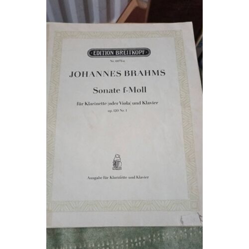 Johannes Brahms Sonate F-Moll Partition