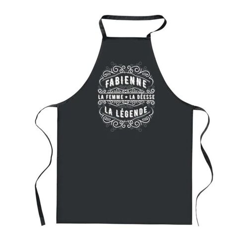 Planetee Tablier De Cuisine Noir Fabienne Déesse Légende ¿ Cadeau Femme, Barbecue, Jardinage, Tâches Ménagères