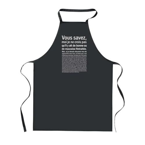 Planetee Tablier De Cuisine Noir Retraitée Bonne Ou De Mauvaise ¿ Cadeau Femme, Barbecue, Jardinage, Tâches Ménagères