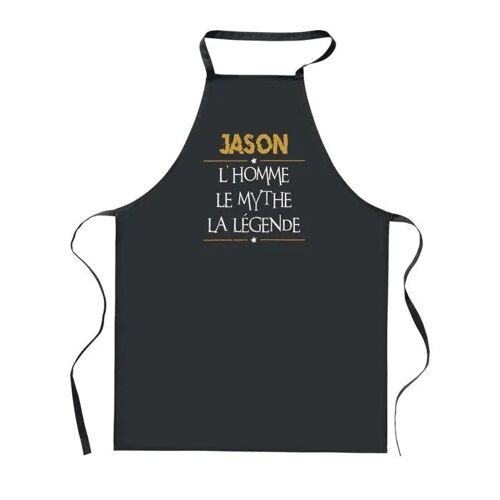 Planetee Tablier De Cuisine Noir Jason Homme Mythe Légende - Jaune ¿ Cadeau Homme, Barbecue, Jardinage, Tâches Ménagères