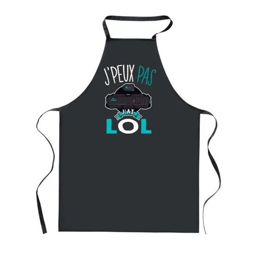 Planetee Tablier De Cuisine Noir J'peux Pas Lol ¿ Cadeau Femme, Homme, Barbecue, Jardinage, Tâches Ménagères