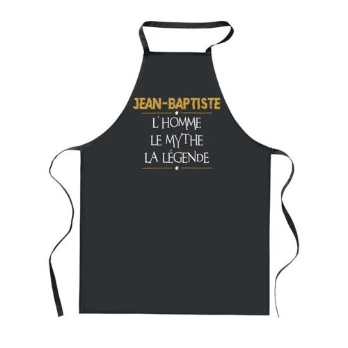 Planetee Tablier De Cuisine Noir Jean-Baptiste Homme Mythe Légende - Jaune ¿ Cadeau Homme, Barbecue, Jardinage, Tâches Ménagères