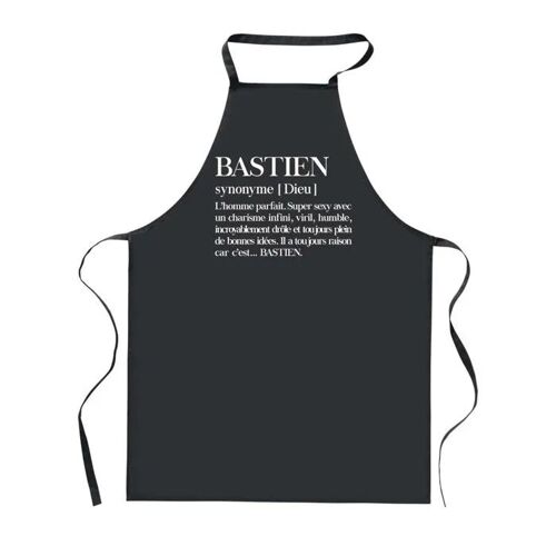 Planetee Tablier De Cuisine Noir Bastien Définition ¿ Cadeau Homme, Barbecue, Jardinage, Tâches Ménagères