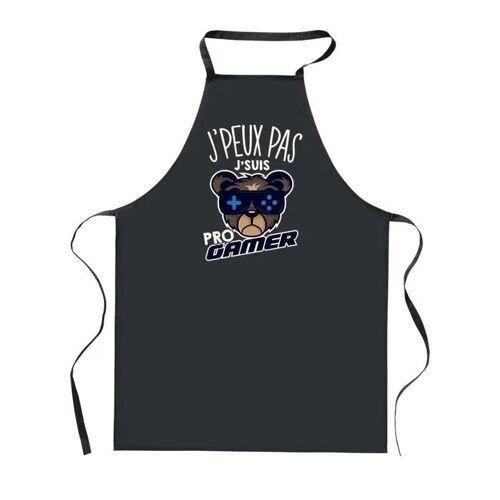 Planetee Tablier De Cuisine Noir J'peux Pas E-Sport Pro Gamer ¿ Cadeau Femme, Homme, Barbecue, Jardinage, Tâches Ménagères