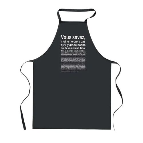 Planetee Tablier De Cuisine Noir Tata Bonne Ou De Mauvaise ¿ Cadeau Femme, Barbecue, Jardinage, Tâches Ménagères