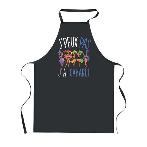 Planetee Tablier De Cuisine Noir J'peux Pas Cabaret ¿ Cadeau Femme, Homme, Barbecue, Jardinage, Tâches Ménagères