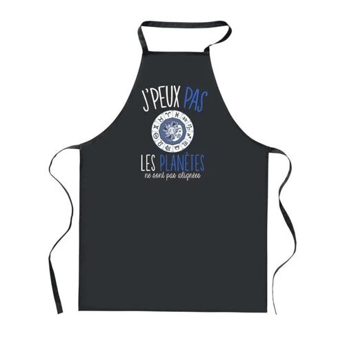 Planetee Tablier De Cuisine Noir J'peux Pas Astrologie ¿ Cadeau Femme, Homme, Barbecue, Jardinage, Tâches Ménagères