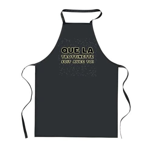 Planetee Tablier De Cuisine Noir Trottinette Soit Avec Toi ¿ Cadeau Femme, Homme, Barbecue, Jardinage, Tâches Ménagères