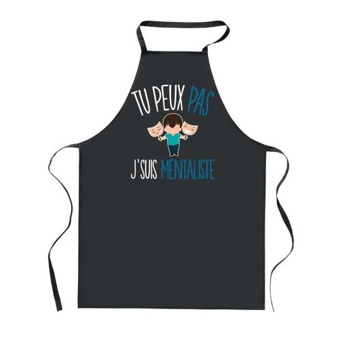 Planetee Tablier De Cuisine Noir J'peux Pas Mentaliste Mentalisme ¿ Cadeau Femme, Homme, Barbecue, Jardinage, Tâches Ménagères