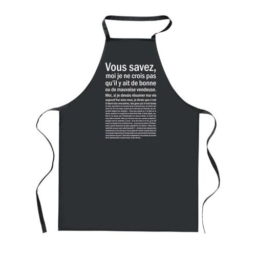 Planetee Tablier De Cuisine Noir Vendeuse Bonne Ou De Mauvaise ¿ Cadeau Femme, Barbecue, Jardinage, Tâches Ménagères