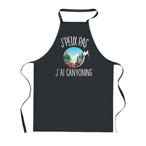 Planetee Tablier De Cuisine Noir J'peux Pas Canyoning ¿ Cadeau Femme, Homme, Barbecue, Jardinage, Tâches Ménagères