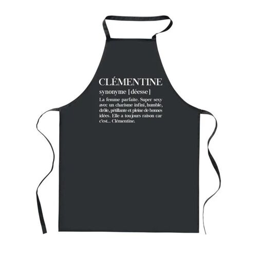 Planetee Tablier De Cuisine Noir Clémentine Définition ¿ Cadeau Femme, Barbecue, Jardinage, Tâches Ménagères