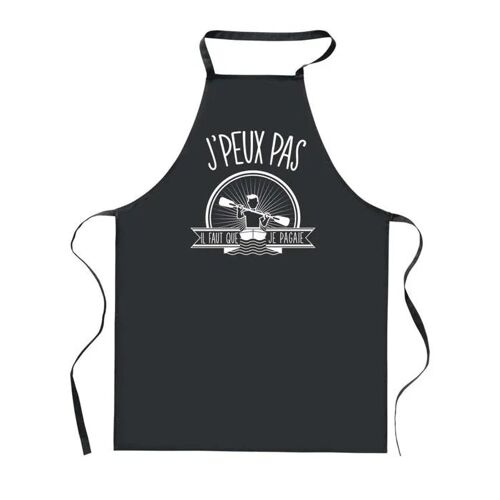 Planetee Tablier De Cuisine Noir J'peux Pas Kayak Pagayer ¿ Cadeau Femme, Homme, Barbecue, Jardinage, Tâches Ménagères
