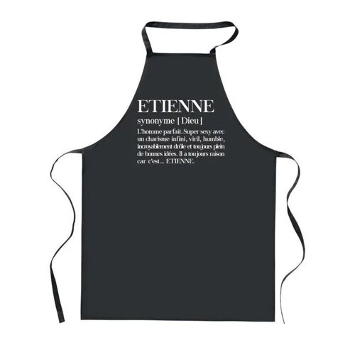 Planetee Tablier De Cuisine Noir Etienne Définition ¿ Cadeau Homme, Barbecue, Jardinage, Tâches Ménagères
