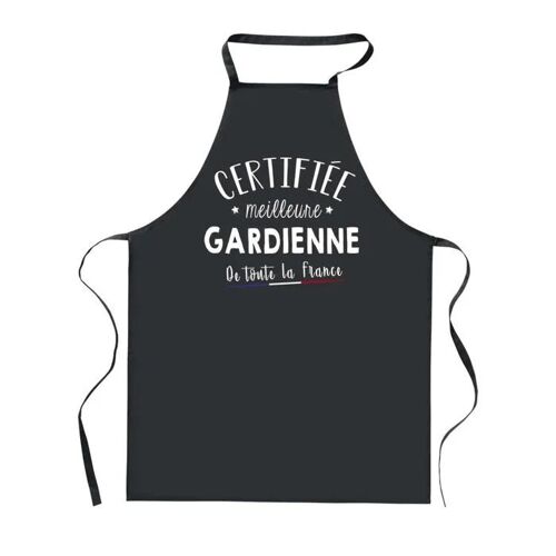 Planetee Tablier De Cuisine Noir Certifiée Meilleure Gardienne ¿ Cadeau Femme, Barbecue, Jardinage, Tâches Ménagères