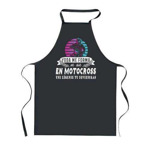 Planetee Tablier De Cuisine Noir Motocross Légende Humour ¿ Cadeau Femme, Homme, Barbecue, Jardinage, Tâches Ménagères
