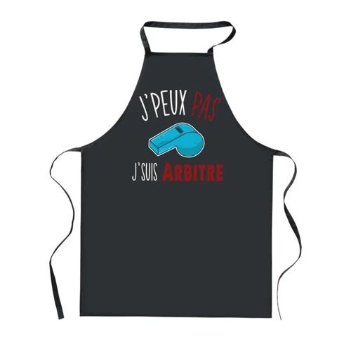 Planetee Tablier De Cuisine Noir J'peux Pas Arbitre ¿ Cadeau Femme, Homme, Barbecue, Jardinage, Tâches Ménagères