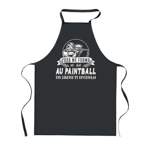 Planetee Tablier De Cuisine Noir Paintball Légende Humour ¿ Cadeau Femme, Homme, Barbecue, Jardinage, Tâches Ménagères