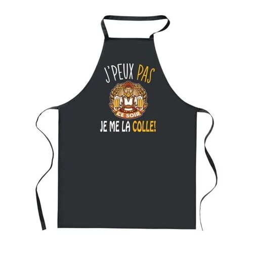 Planetee Tablier De Cuisine Noir J'peux Pas Cuite Bière Alcool ¿ Cadeau Femme, Homme, Barbecue, Jardinage, Tâches Ménagères