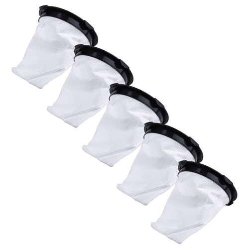 vhbw 5x Filtres à sac remplacement pour Thomas 787 106, 787 202, 195 092 pour aspirateur à sec - Filtre de rechange noir / blanc