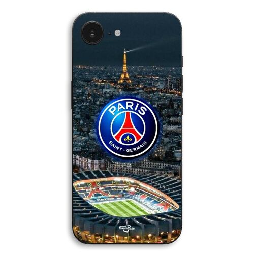 Coque Pour iPhone 17e PSG logo stade nuit tour eiffel Maniacase
