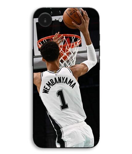 Coque Pour iPhone 17e Victor Wembanyama n°1 San Antonio Spurs Dunk Maniacase