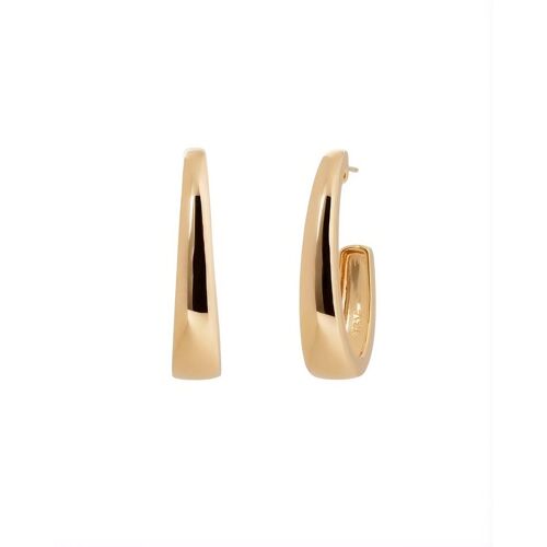 Boucles D'oreilles Femme Vidal & Vidal Arc En Plaqué Or 18kt - Créoles Ouvertes Au Design Organique Effet Bombé