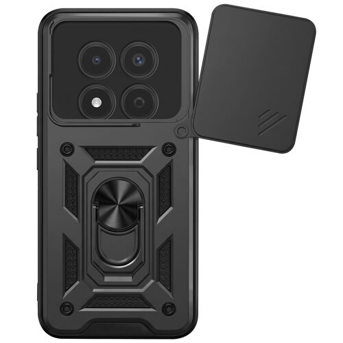 Coque Anneau pour Redmi Note 15 Pro Plus 4G avec Cache Caméra Coulissant Mayaxess Noir