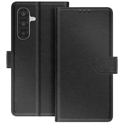 Étui Portefeuille pour Galaxy A37 Série Chesterfield avec Fonction Support Noir