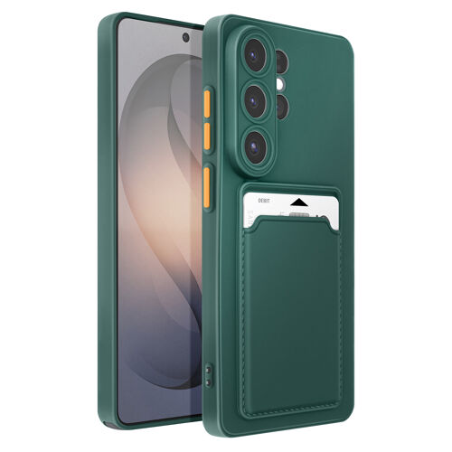 Coque pour Galaxy S26 Ultra avec Porte-carte et Protection Caméra Anti-rayures Vert