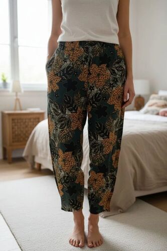 Pantalon Imprimé, Été, Style Bohème, Taille 54/56