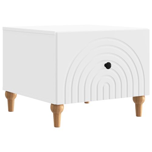 vidaXL Table basse avec tiroir Blanc 49 x 50 x 40 cm Bois d'ingénierie