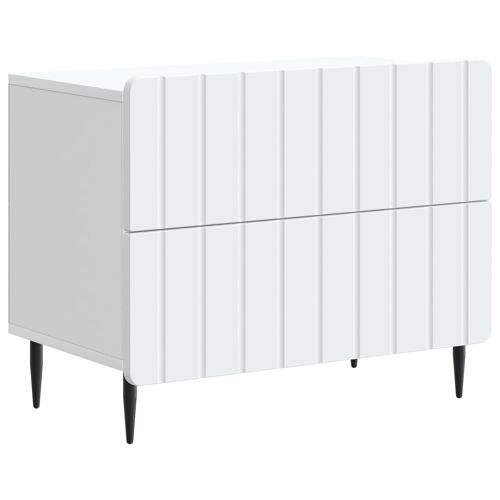 vidaXL Cabinet de chevet Blanc 62 x 34,5 x 49,5 cm Bois d'ingénierie