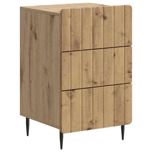 vidaXL Cabinet de chevet avec tiroir Chêne artisanal 43 x 41 x 68 cm