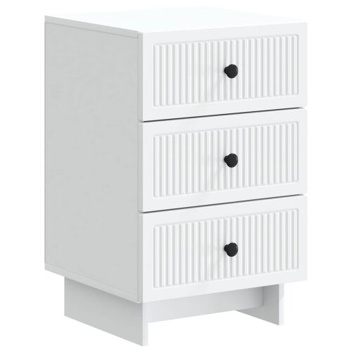 vidaXL Cabinet de chevet Blanc 43 x 41 x 66,5 cm Bois d'ingénierie