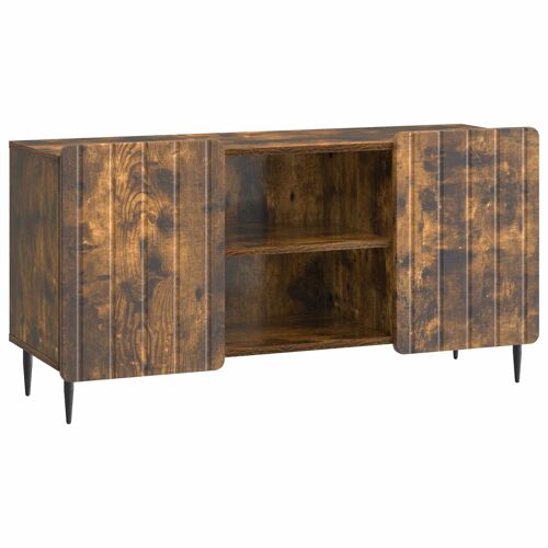 vidaXL Meuble TV Chêne fumé 102 x 34,5 x 52 cm Bois d'ingénierie