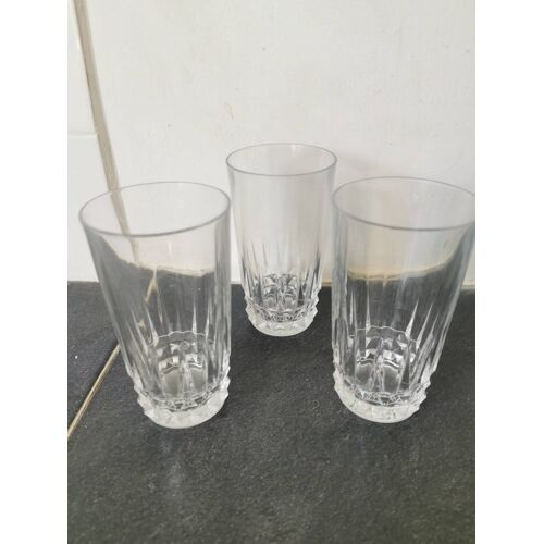 3 Verre A Orangeade Cristal D'Arques Modele Villandry