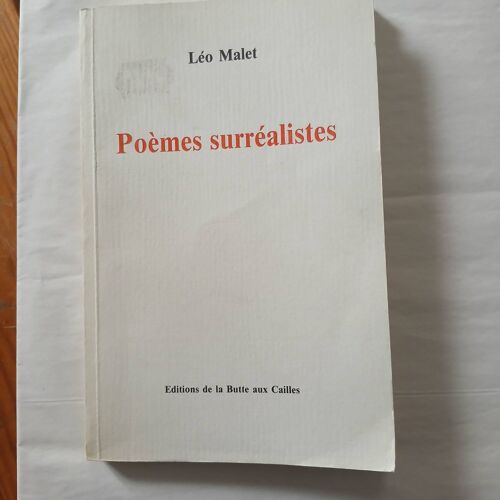 Léo Malet Poèmes Surréalistes Ed. Butte Aux Cailles