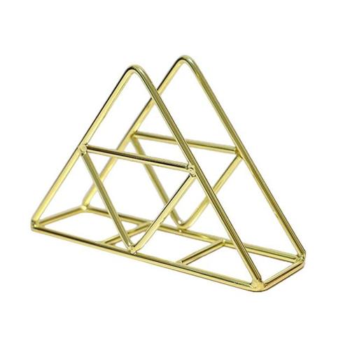Luxe rétro triangle porte-serviettes papier de soie support conteneur bureau organisateur décoration de table pour hôtel restaurant | porte-papier (or)