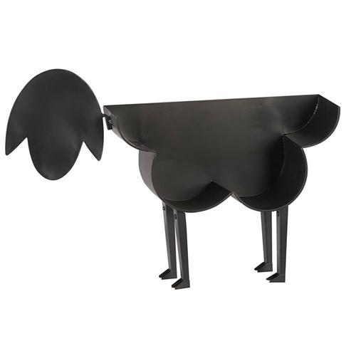 Porte-papier hygiénique décoratif en forme de mouton Stockage de papier hygiénique sur pied Porte-rouleau de papier toilette Rangement en fer pour salle de bain | Porte-papier (noir)